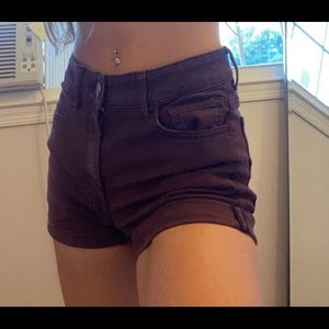 American Eagle Maroon jean shorts